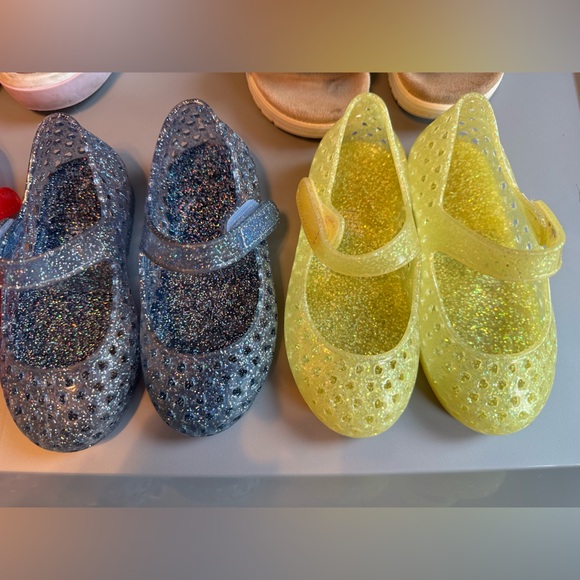 Girls Glitter Jelly Shoes Set Old Navy Size 8 and two bonus size 8 - Picture 3 of 13